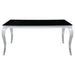 Carone Rectangular Dining Table Chrome and Black image