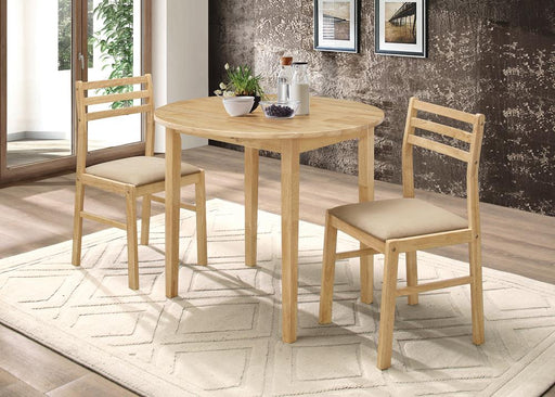 Bucknell 3-piece Dining Set with Drop Leaf Natural and Tan image