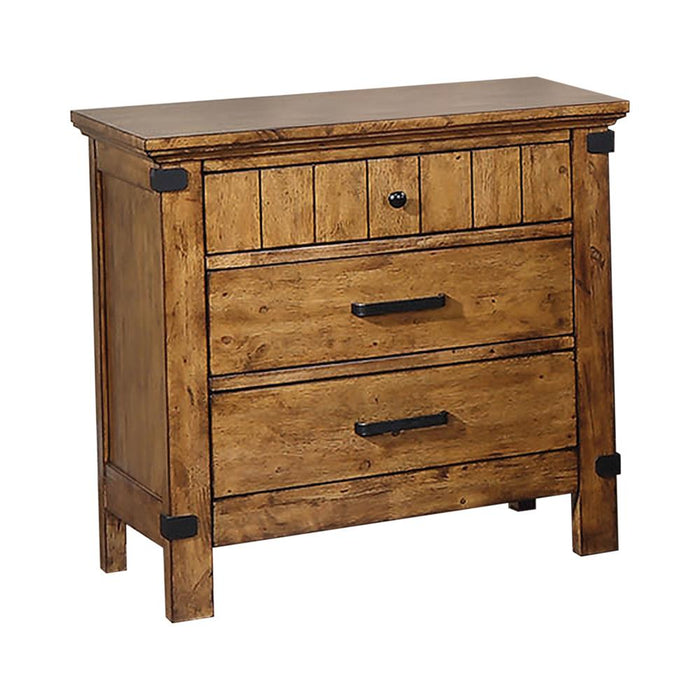 Brenner 3-drawer Night Stand Rustic Honey image