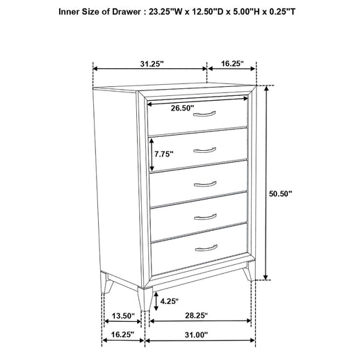 Watson Bedroom Set Grey Oak and Black image