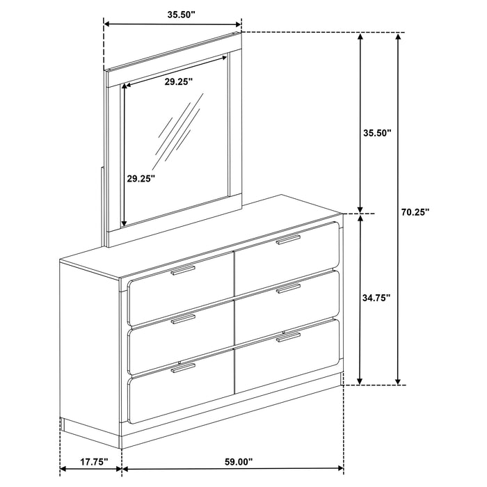 Caraway Dresser With Mirror