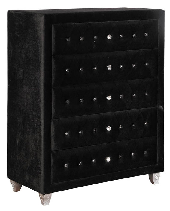 Deanna Deanna 5-drawer Rectangular Chest Black