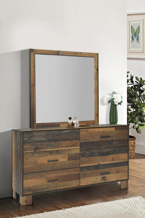 Sidney Square Dresser Mirror Rustic Pine