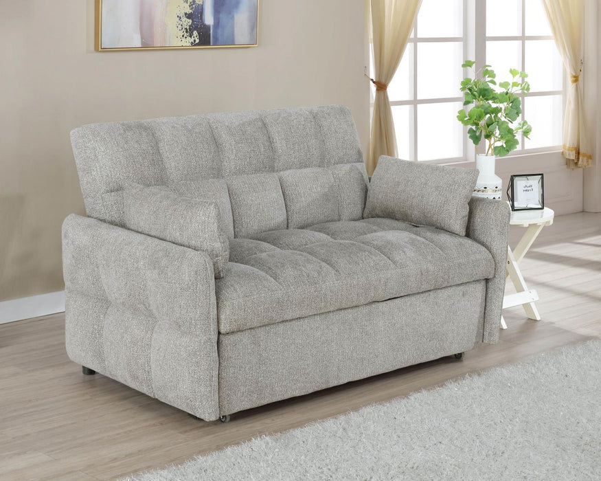 Cotswold Tufted Cushion Sleeper Sofa Bed Light Grey