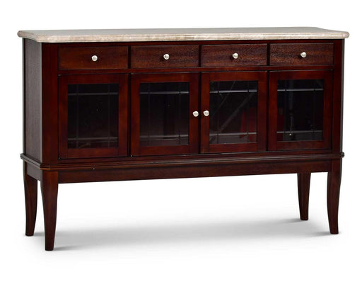 Steve Silver Marseille Marble Top Sideboard in Merlot Cherry image