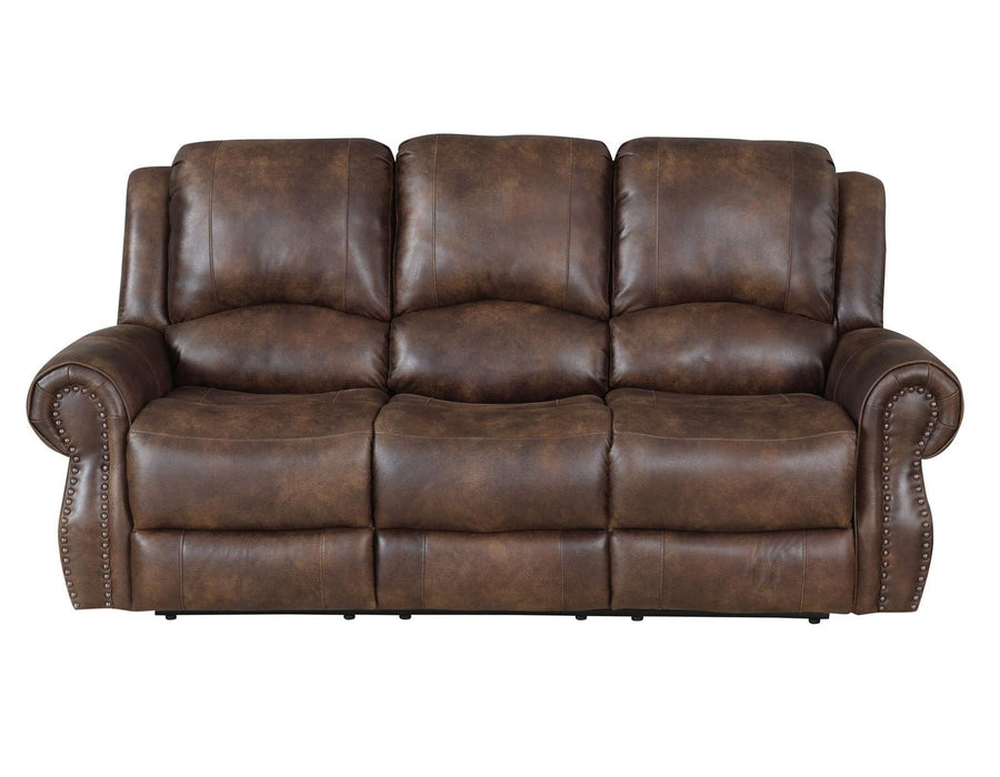 Steve Silver Navarro Manual Reclining Sofa in Saddle Brown