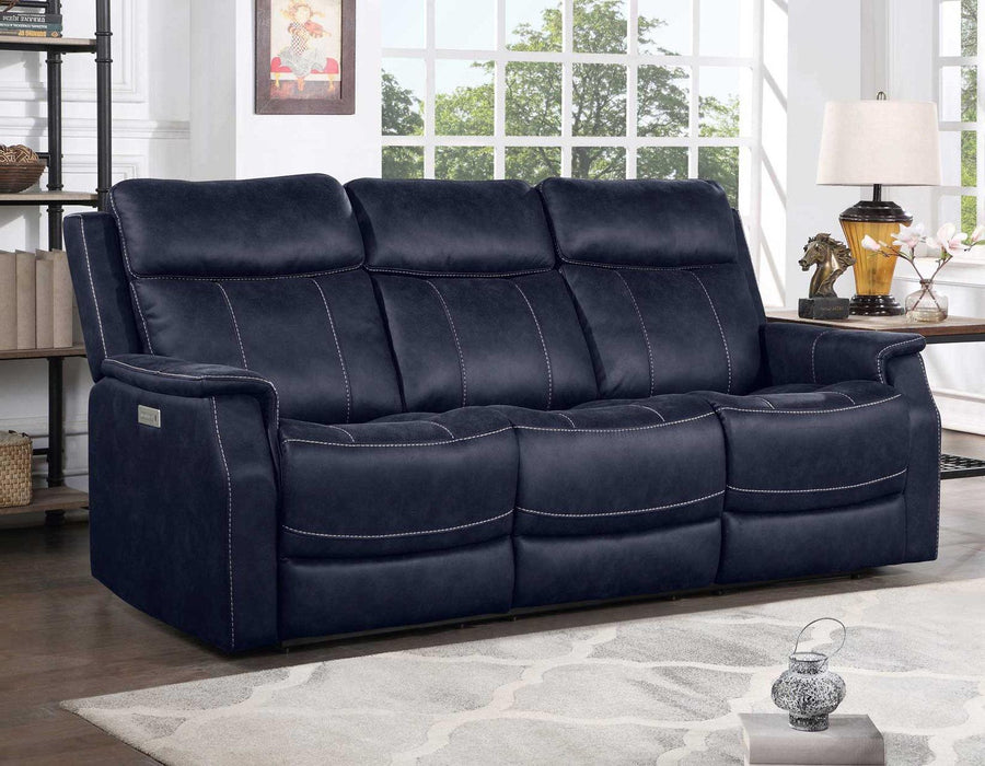 Steve Silver Valencia Dual Power Reclining Sofa in Ocean Blue