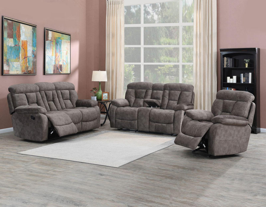 Steve Silver Bogata Manual Reclining Sofa in Majestic Mushroom