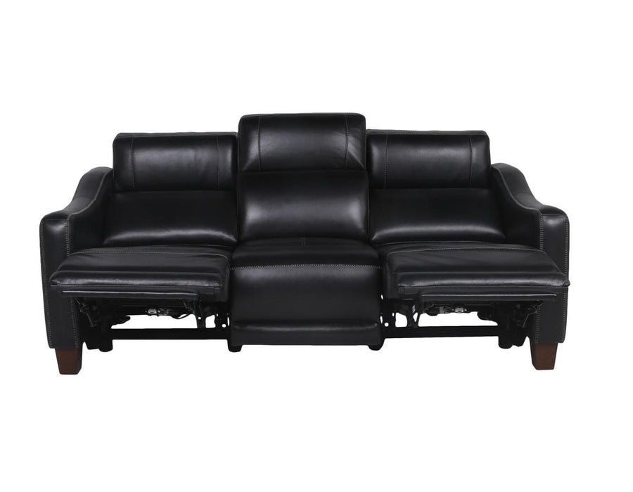 Steve Silver Giorno Dual Power Leather Sofa in Midnight