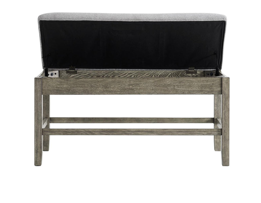 Steve Silver Grayson Storage Counter Bench in Driftwood